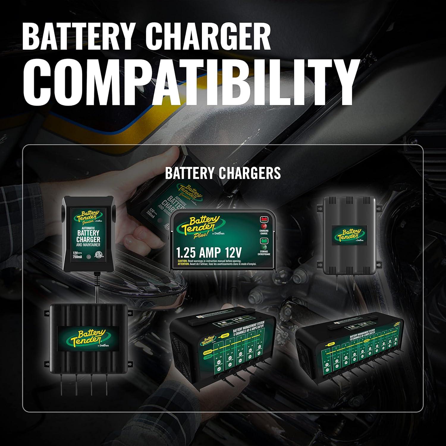 imageBattery Tender 12 Foot Extension SAE Cable  Designed for Use with Battery Tender Chargers  Quick Connect Plugs for Easy Connection to Motorcycle Cars ATVs and More  08101481225 feet  Pack of 4