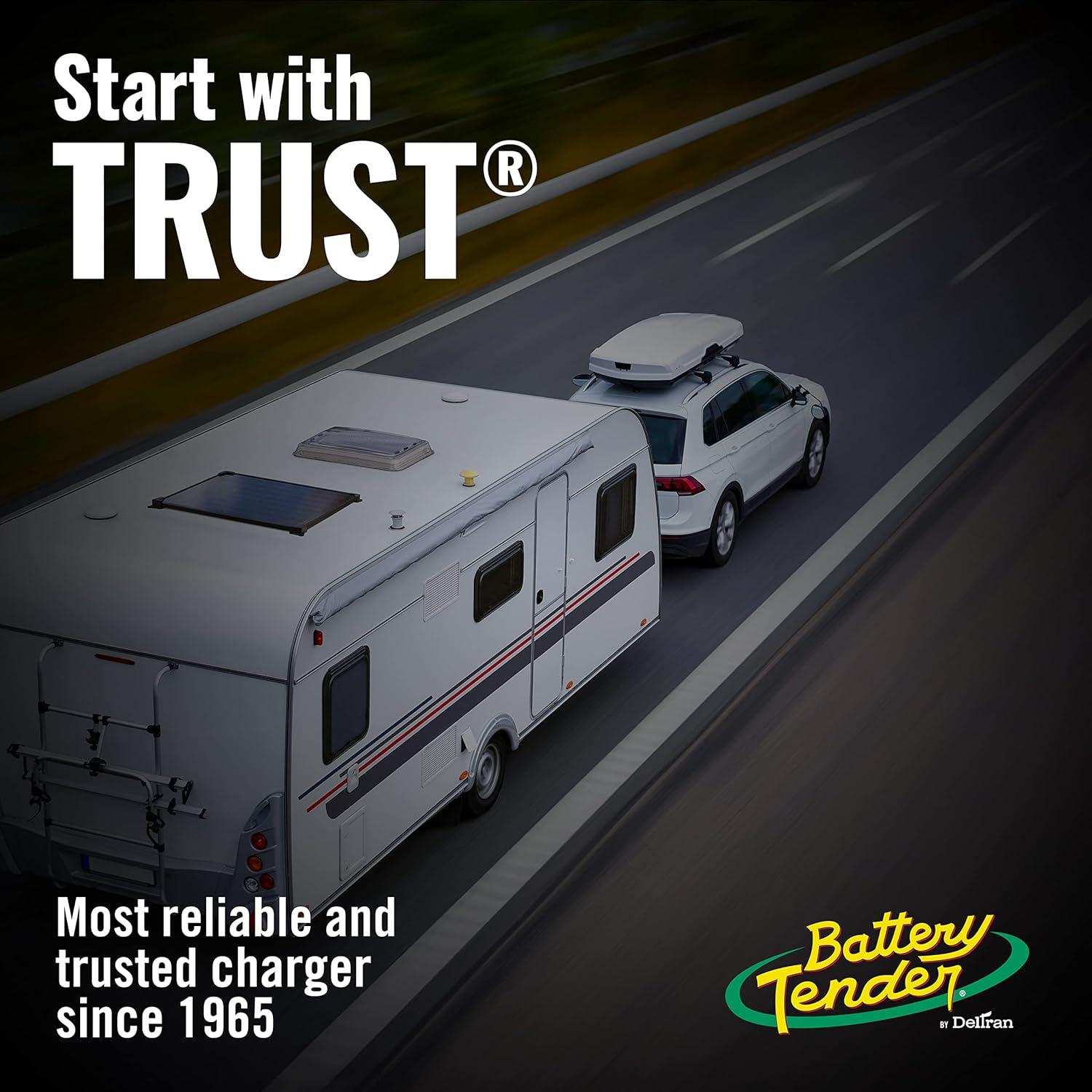 imageBattery Tender 17 Watt Solar Panel 12V Battery Charger with Charge Controller  IP67 Weatherproof  Mountable Lightweight Smart Charger  0211173