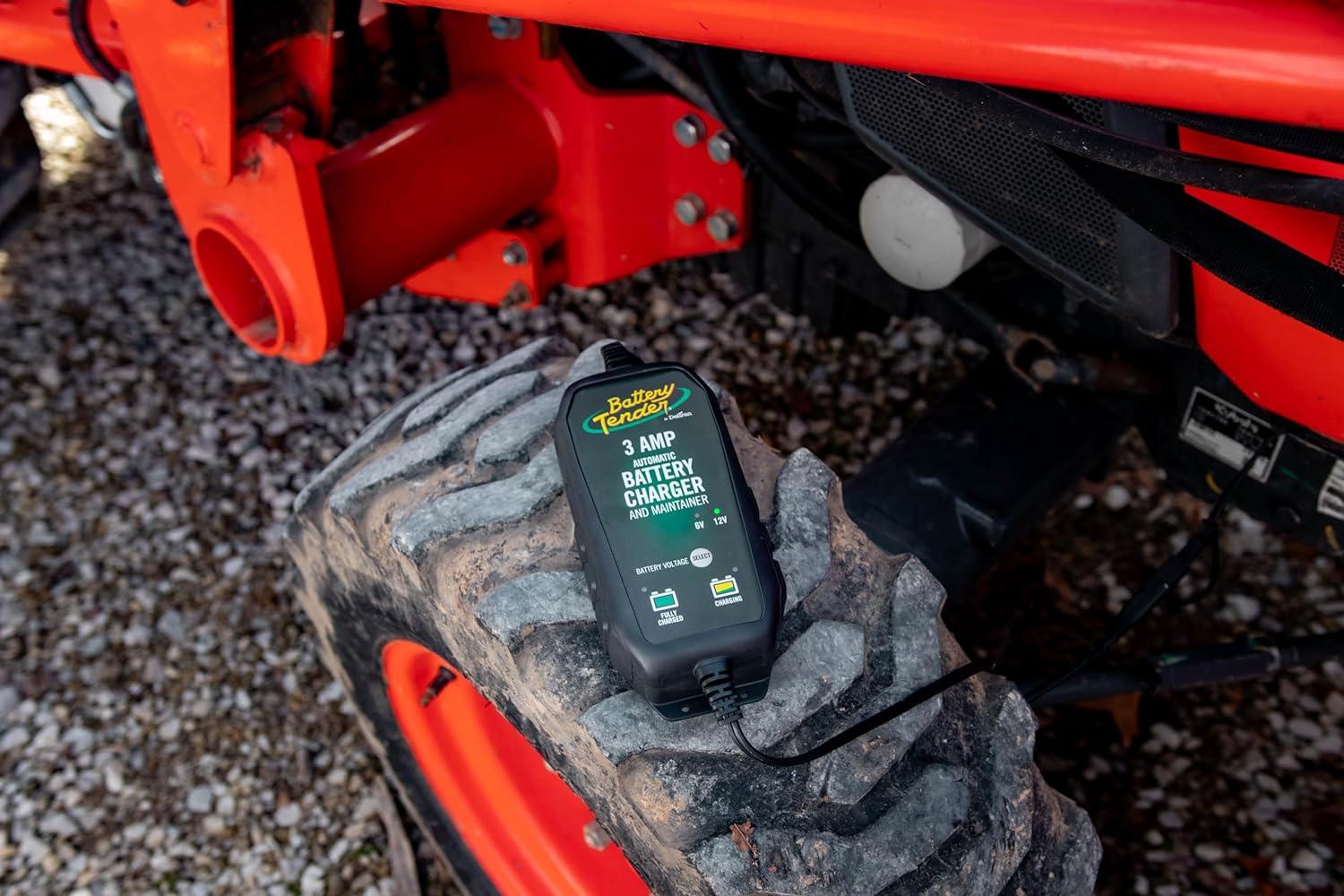 imageBattery Tender 3 AMP Battery Charger and Maintainer  Automotive Switchable 12V or 6V Smart Automatic for Cars SUVs and Trucks  Lead Acid AGM Gel ampamp Lithium Battery Charger  0220202COS6V12V  3 AMP