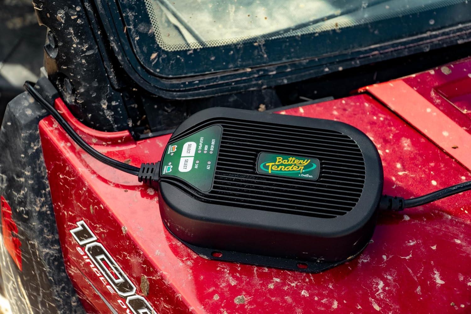 imageBattery Tender 5 AMP Selectable 12V  24V Battery Charger and Maintainer  Switchable 5 AMP  25 AMP Onboard Marine for Boat Watercraft  Screw Mountable Heavy Duty Weather Resistant  0220258DLWH