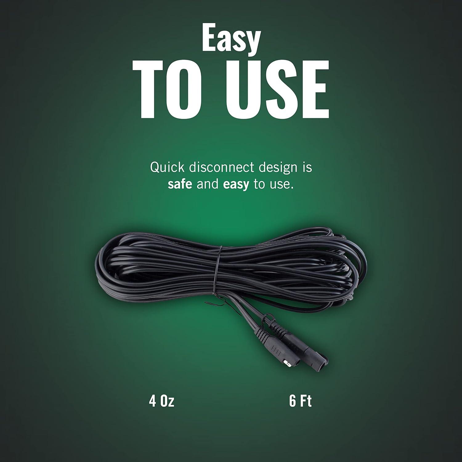 imageBattery Tender 6 Foot Extension SAE Cable  Designed for Use Chargers  Quick Connect Plugs for Easy Connection to Motorcycle Cars ATVs and More  08101486