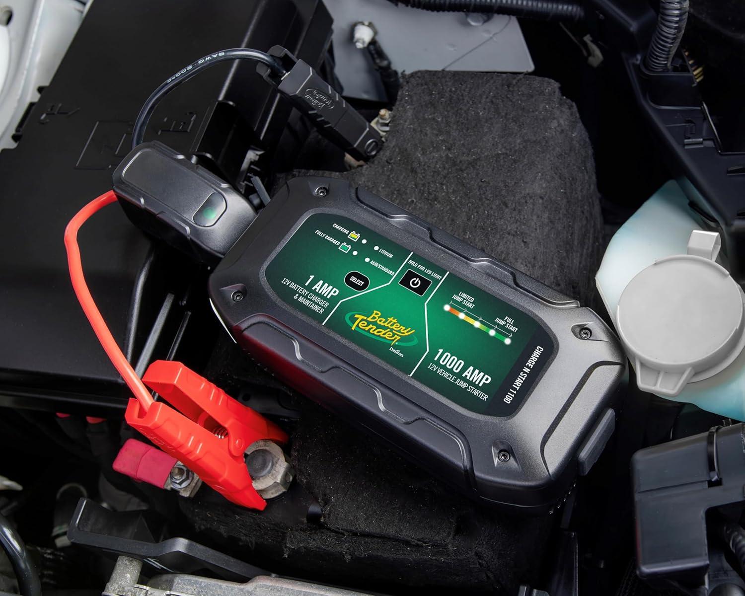 imageBattery Tender Charge N Start 1100  Smart 12V1 AMP Battery Charger and 1000 AMP Jump Starter Combo  2in1 Battery Maintainer for Cars Motorcycles ATVs USA Engineered