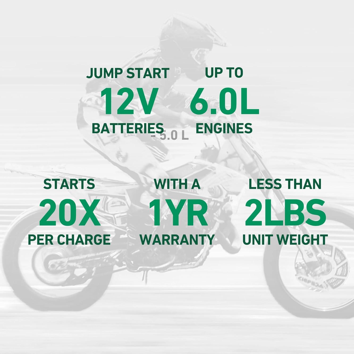imageBattery Tender Charge N Start 1120  Smart 12V1 AMP Battery Charger and 1200 AMP Jump Starter Combo  2in1 Battery Maintainer for Cars Motorcycles ATVs USA Engineered