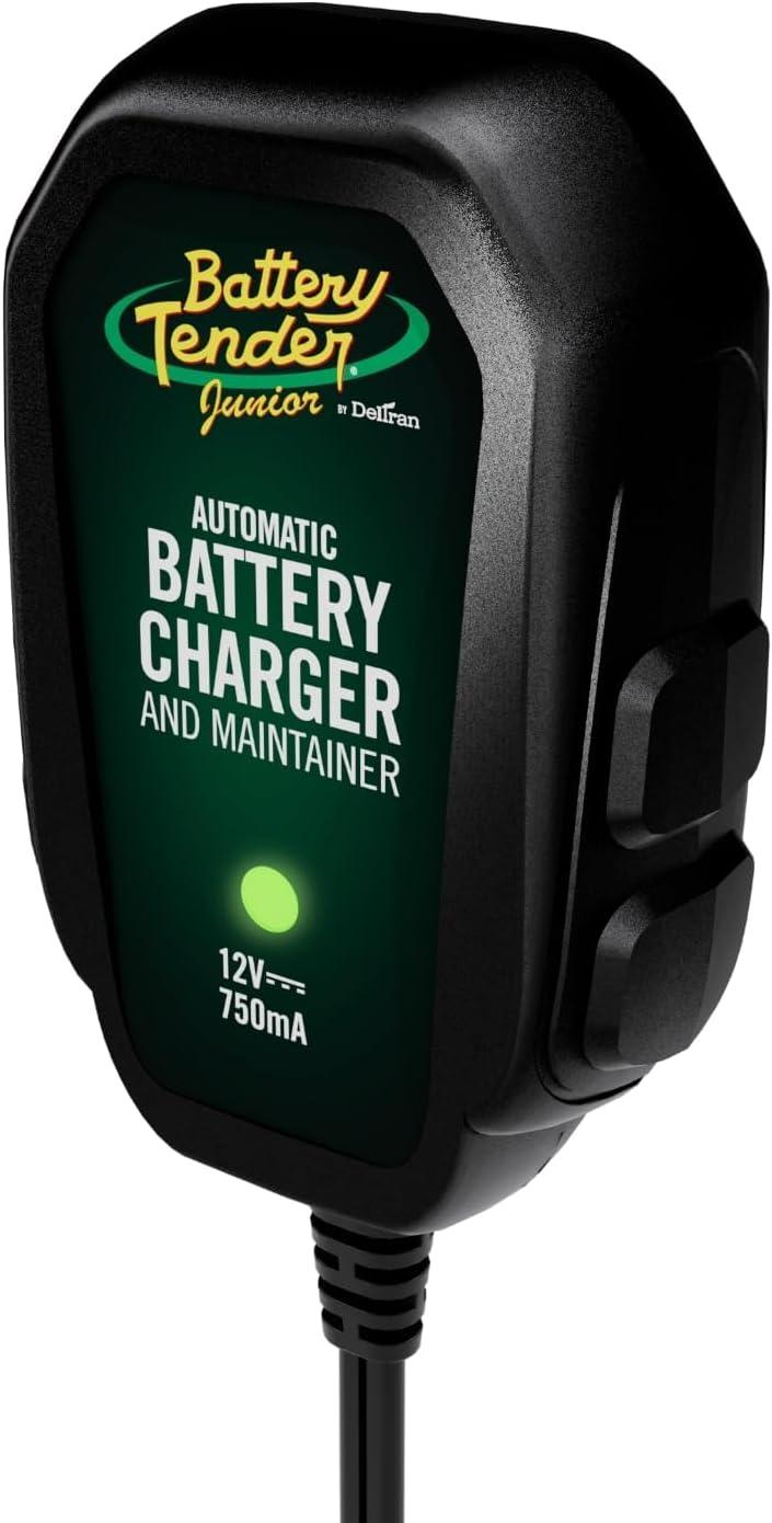 imageBattery Tender Junior 12V 750mA Charger and Maintainer Automatic 12V Powersports for Motorcycle ATVs and More  Smarter Than a Trickle Charger  0210123