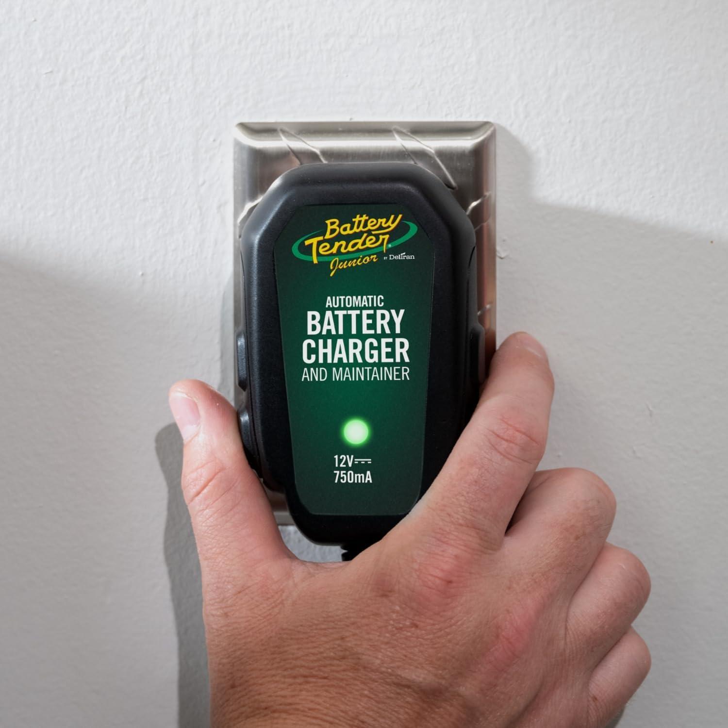 imageBattery Tender Junior 12V 750mA Charger and Maintainer Automatic 12V Powersports for Motorcycle ATVs and More  Smarter Than a Trickle Charger  0210123