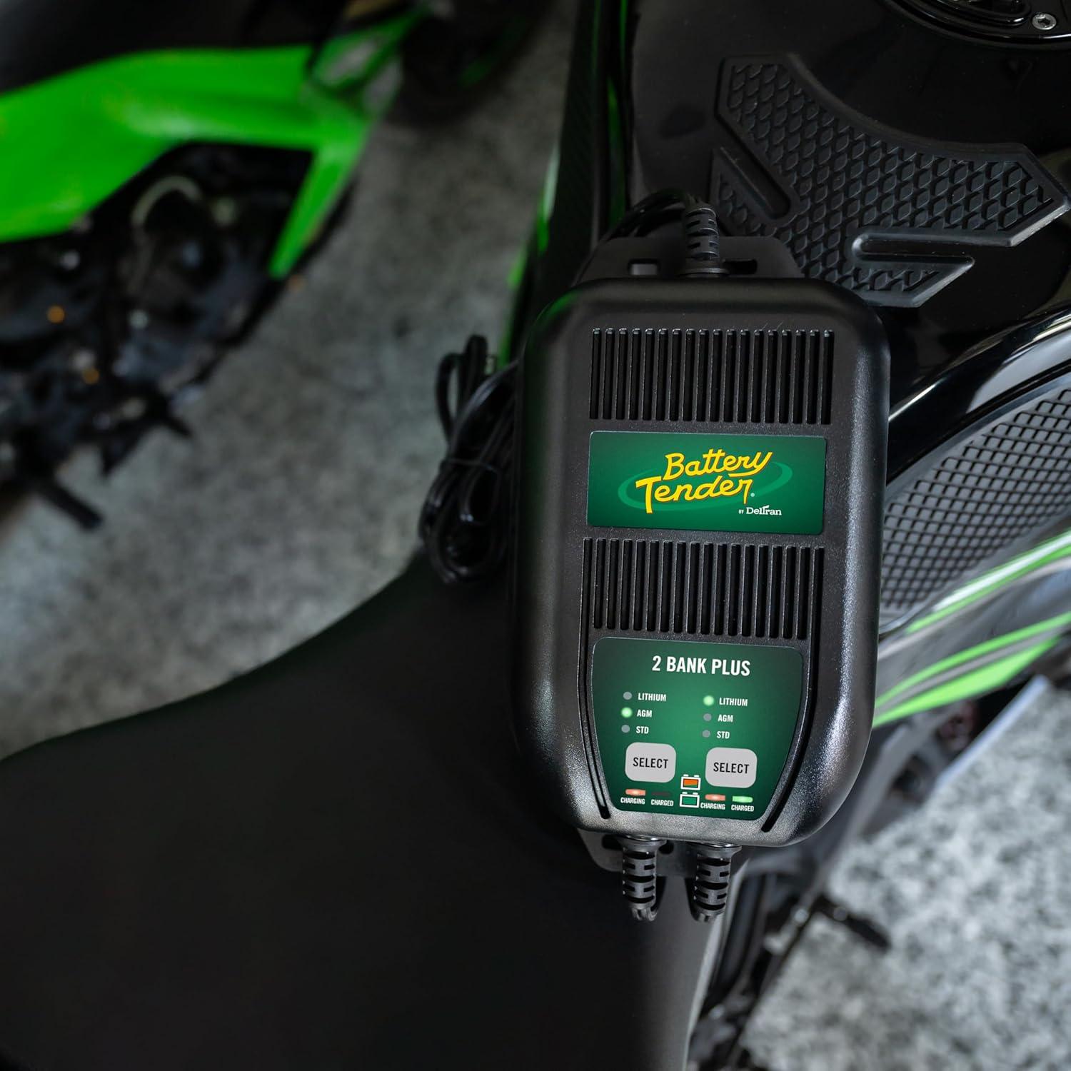 imageBattery Tender Plus 2 Bank Multibank Charger  25 AMP 125 AMPs Per Bank  Smart 12V Multi Battery Charger and Maintainer for Standard AGM and Lithium LiFePO40220165DLWH