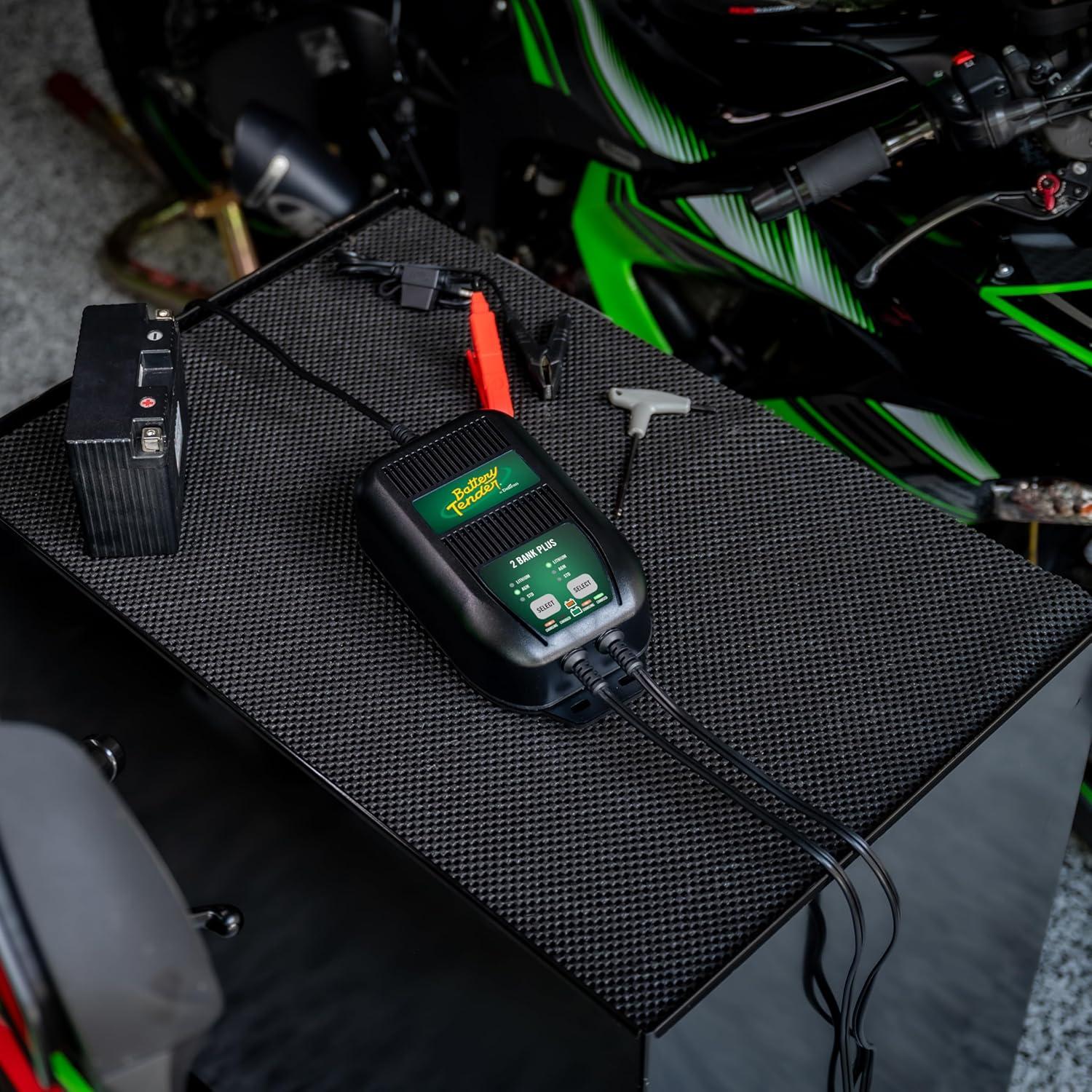 imageBattery Tender Plus 2 Bank Multibank Charger  25 AMP 125 AMPs Per Bank  Smart 12V Multi Battery Charger and Maintainer for Standard AGM and Lithium LiFePO40220165DLWH