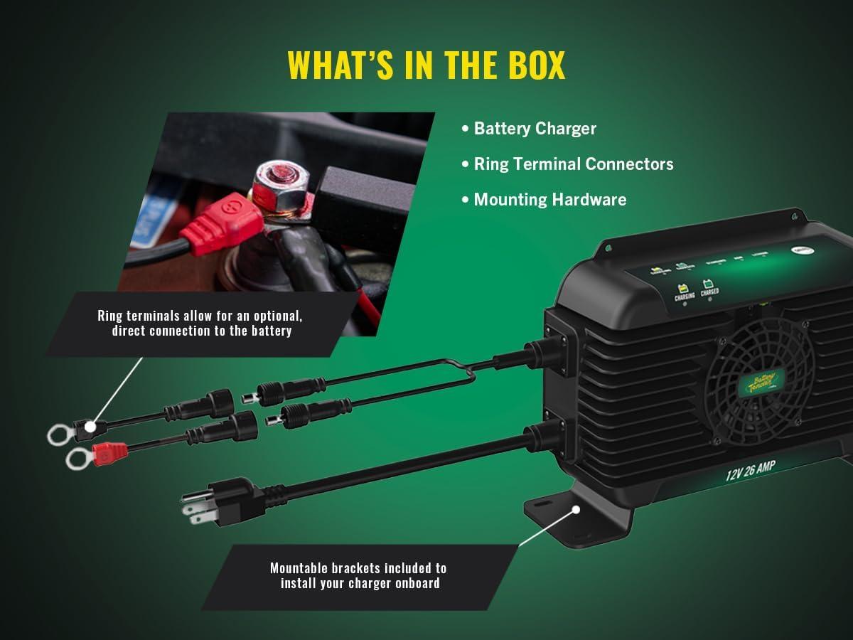 imageBattery Tender PowerPlus 24V 20 AMP Battery Charger and Maintainer  IP68 Weather Resistant0222013DLWH