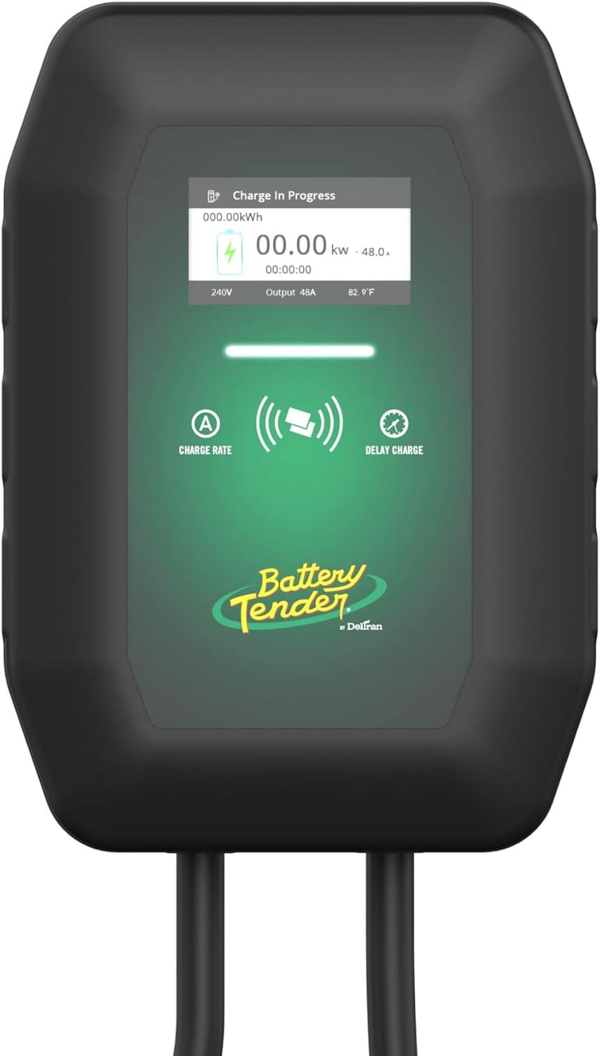 imageBattery Tender eCharge 48 AMP EV Charger  Level 2 Mounted Indoor Outdoor Fast Electric Vehicle Charging Station with Flexible 25ft Cable NEMA 1450  0223019DLWH