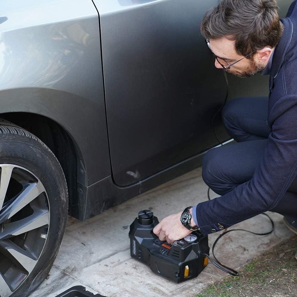 imageHyperion LiftAssist Emergency Roadside Tire Changing Kit 12V 3Ton Electric Hydraulic Floor Jack Tire Inflator Pump ampamp Electric Impact Wrench 250 Max Torque  for Car Truck SUV  0431002HYWH