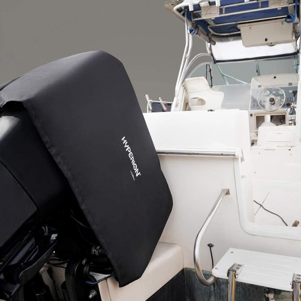 imageHyperion Outboard Boat Engine Cover Outboard Motor Cover with Solar Charger Built in  Heavy Duty Waterproof Boat Motor Cover with Weatherproof ProtectionLarge
