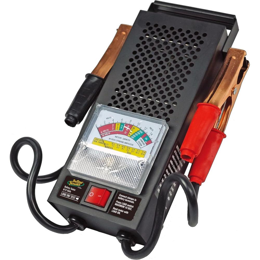 imageBattery Tender Battery Load Tester 12 Volt at 100 Amps  6 Volt at 50 Amps Battery Tester  Test Battery Load for 12V or 6V Batteries  Battery Health Checker Check Starter Motor Draw  0260020