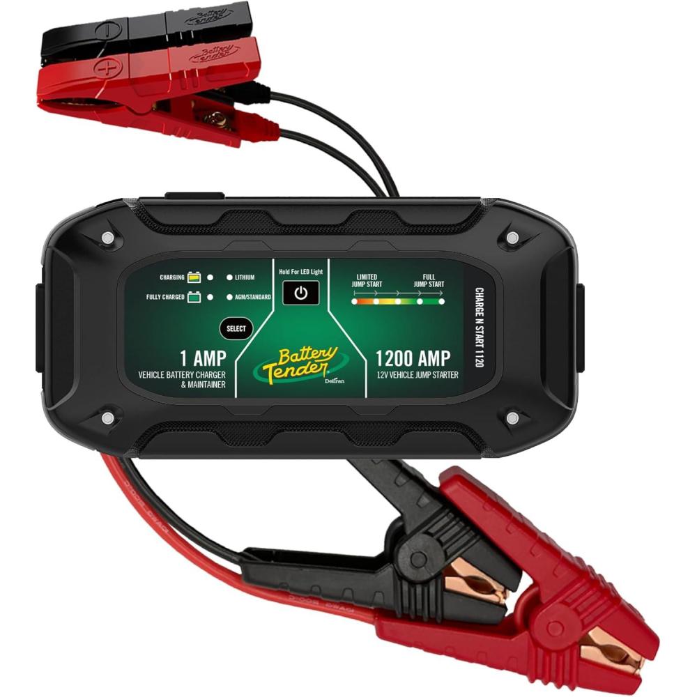 imageBattery Tender Charge N Start 1120  Smart 12V1 AMP Battery Charger and 1200 AMP Jump Starter Combo  2in1 Battery Maintainer for Cars Motorcycles ATVs USA Engineered