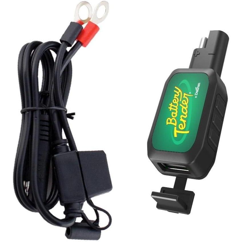 imageBattery Tender Ring Terminal Accessory Cable and USB Charger Adapter Combo  Battery Cord ampamp 21 AMP USB Charging Adapter for Mobile Devices  For Motorcycles Golf Carts ATVs  Quick Disconnect  081