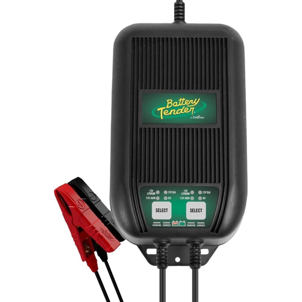 imageBattery Tender WaveCharge 6 AMP  2 Bank Multibank Charger  3 AMPs Per Bank  Selectable 12V  6V  Smart and Switchable Multi Battery Charger and Maintainer  0221002DLWH