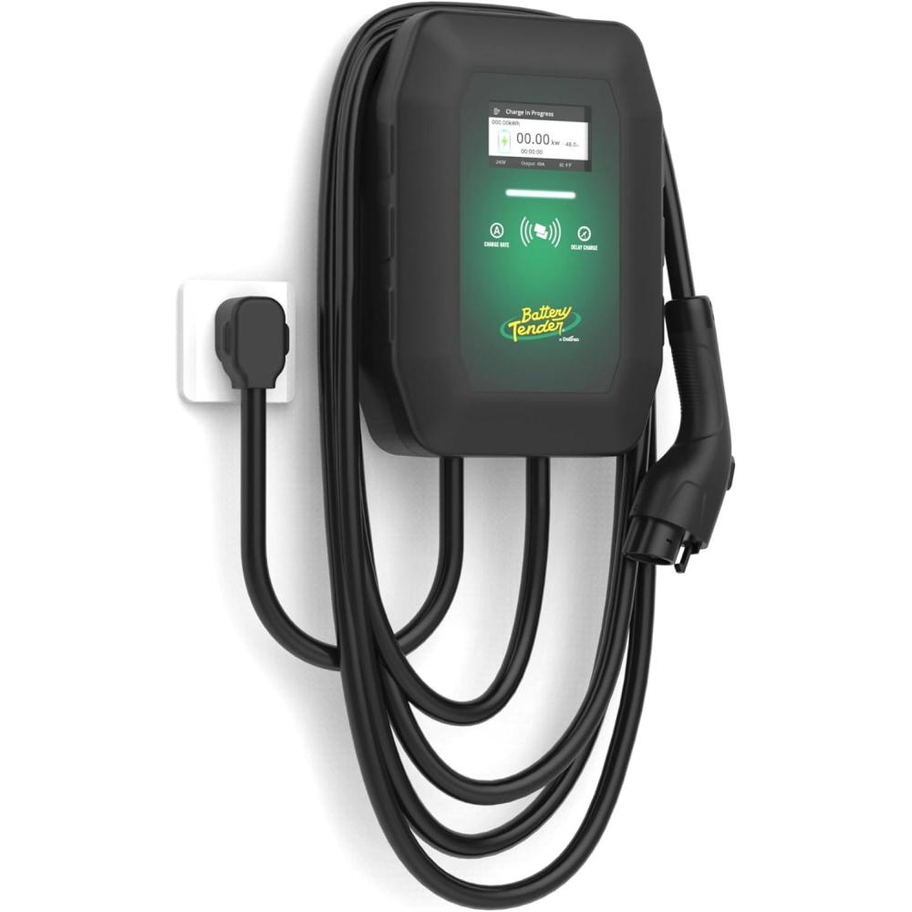 imageBattery Tender eCharge 48 AMP EV Charger  Level 2 Mounted Indoor Outdoor Fast Electric Vehicle Charging Station with Flexible 25ft Cable NEMA 1450  0223019DLWH