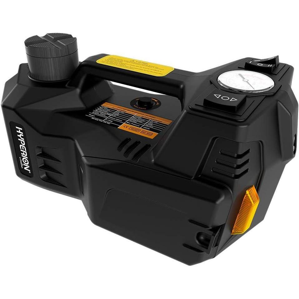 imageHyperion LiftAssist 12V Portable Hydraulic Floor Jack with Tire Inflator Air Compressor by Deltran  0431004HYWH