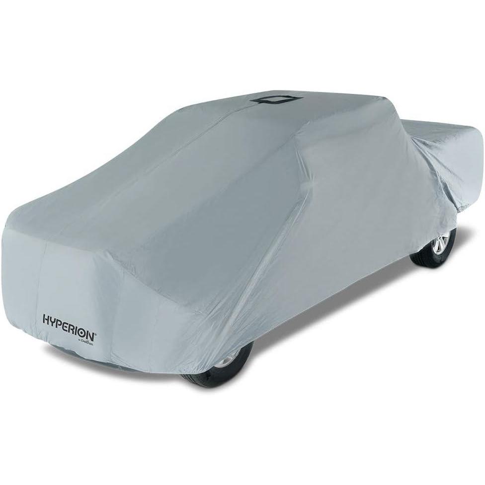 imageHyperion Truck Cover with Solar Panel Waterproof Truck and Windshield Cover  All Weather Size 4 Cover Protects Trucks Up to 249quot from Snow Rain and Maintains Battery Charge  Grey  HYPTRU4Fits trucks up to 264 inches long