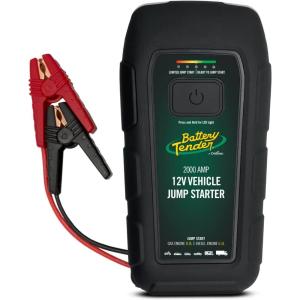 imageBattery Tender 2000 AMP Lithium Jump Starter  16000mAh Portable Power Station  LED Flashlight Emergency Strobe  3 Fast USB Charging Ports  0302030WH