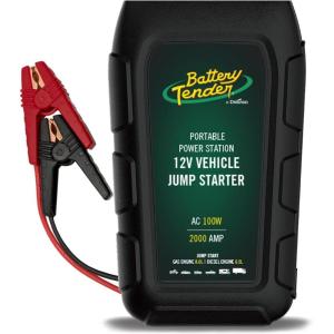 imageBattery Tender 2000 AMP Lithium Jump Starter 16000mAh Portable Power Station with 100 Watt Inverter  3 Fast USB Charging Ports  0302040WH