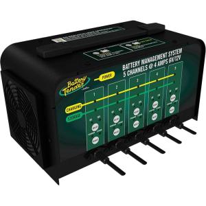 imageBattery Tender 5 Bank Multibank Charger  20 AMP 4 AMPs Per Bank  Selectable 12V  6V  Smart and Switchable 12V Multi Battery Charger and Maintainer for Automotive and Marine  0210133DLWH