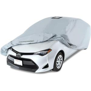 imageHyperion Car Cover with Solar Panel Size 3 Waterproof Car and Windshield Cover  All Weather Cover Protects Cars Up to 200quot from Snow Ice Rain Sun and Maintains Battery Charge  Grey  HYPCAR3Fits cars up to 168 inches long